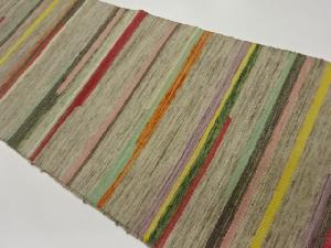 手織り紬変わり横段模様織出し名古屋帯